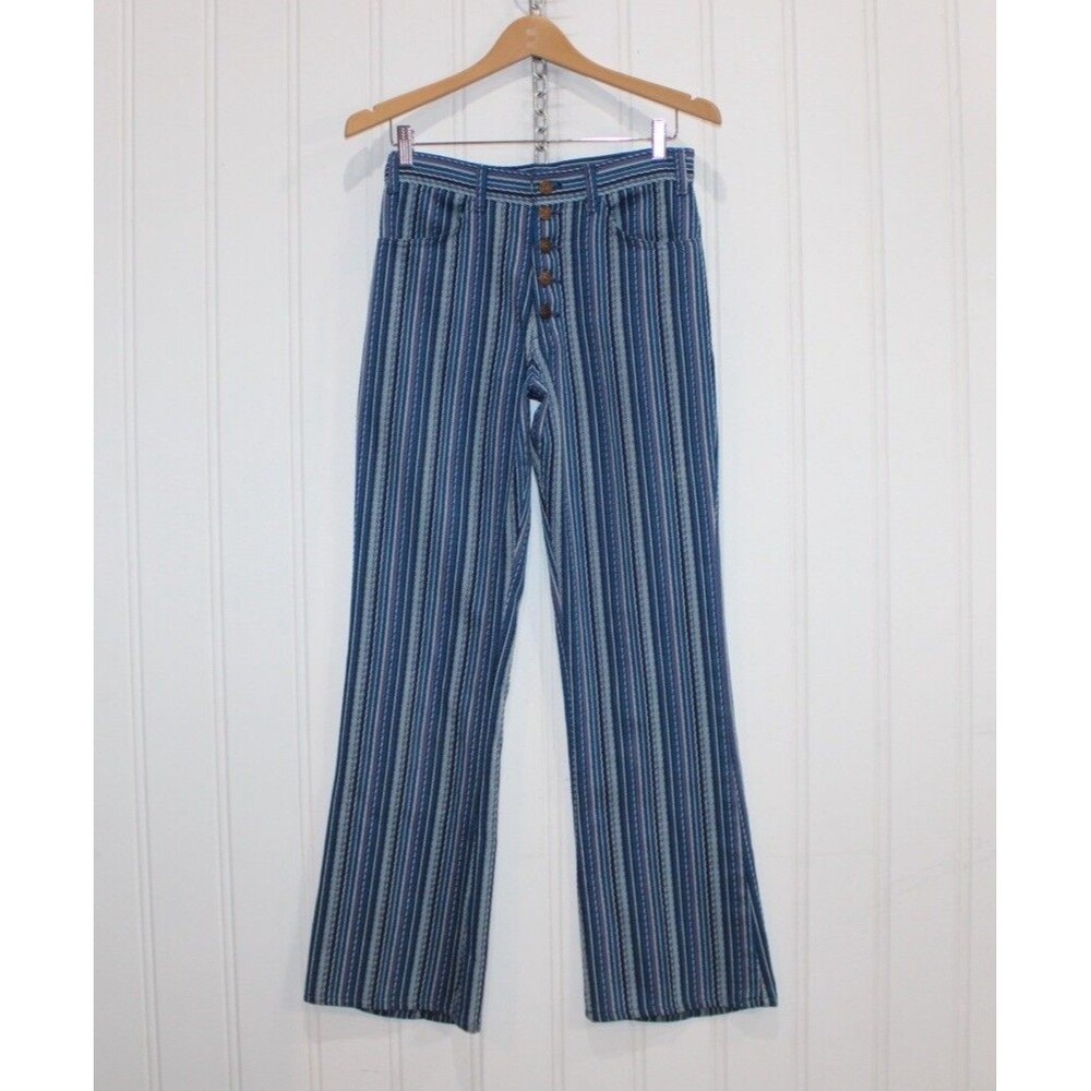 Vintage 70s 80s Levi’s Sta-Prest Striped Pants Hippie Eclectic Flare Rare